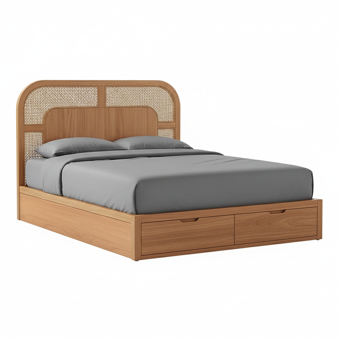 Front view of High-Grade Engineered Wood Bed