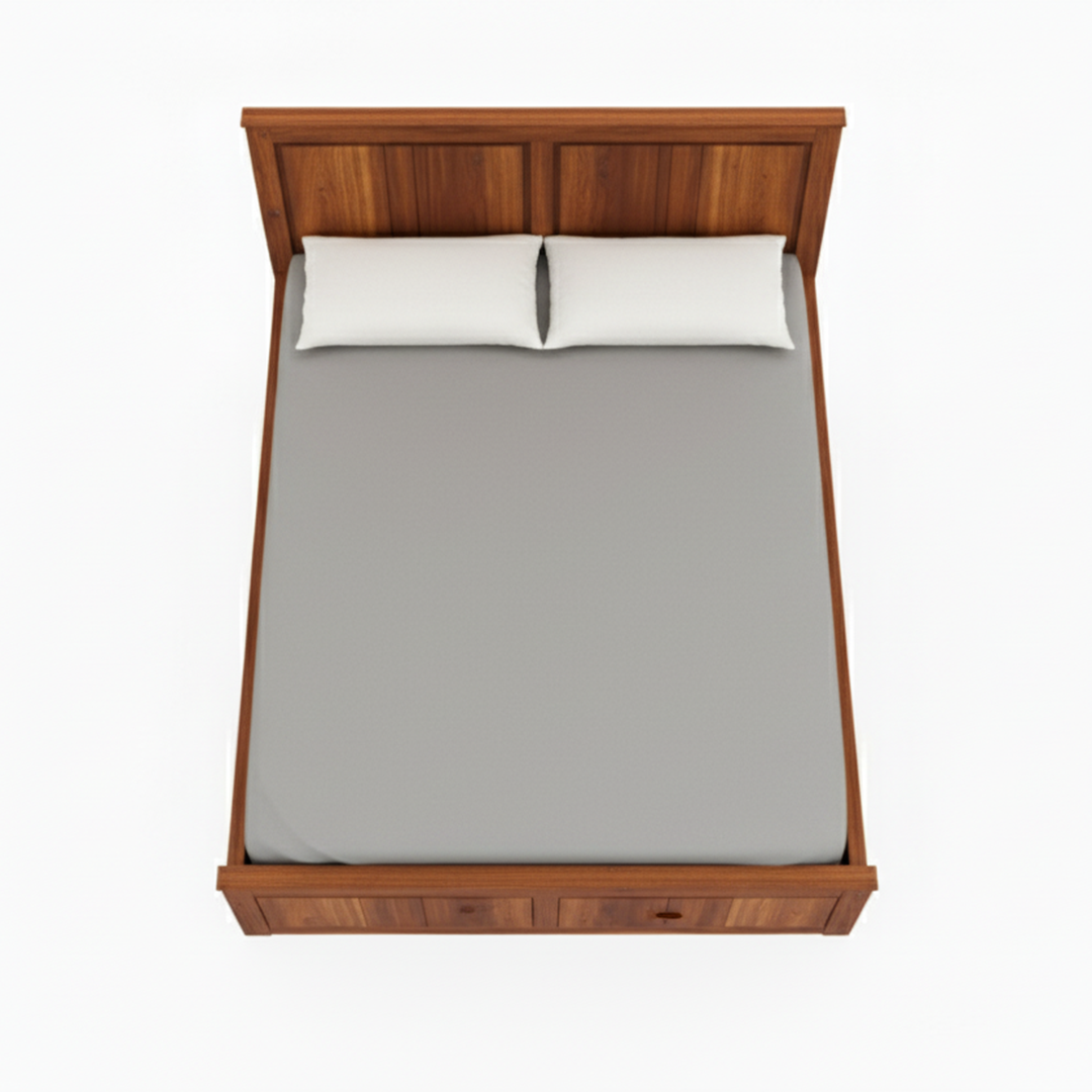 Sheesham Solid Wood Storage Bed