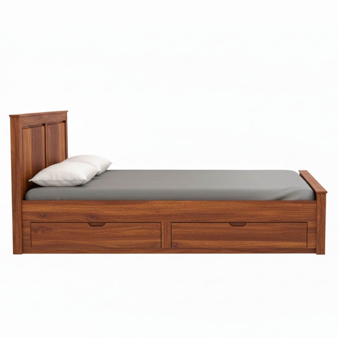 Sheesham Solid Wood Storage Bed