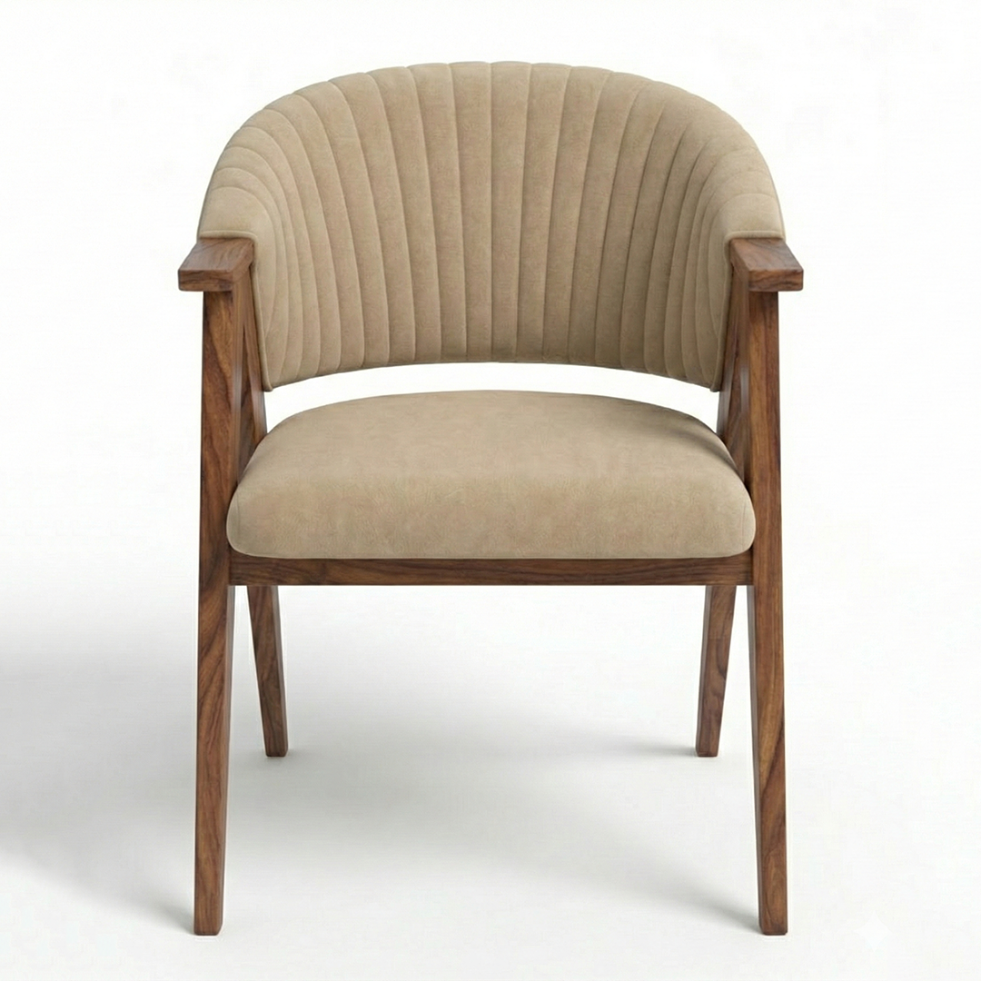 Mid-Century Channel-Tufted Armchair