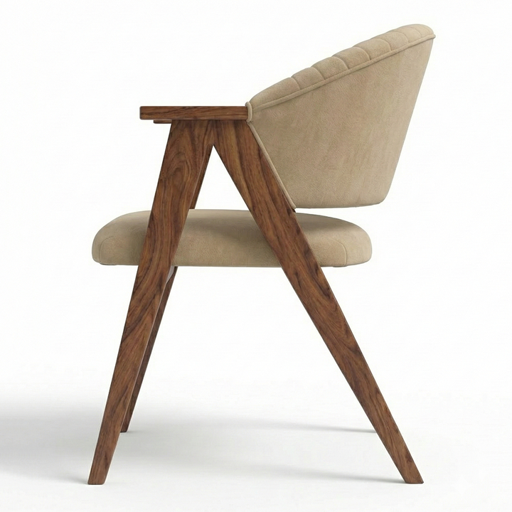 Mid-Century Channel-Tufted Armchair