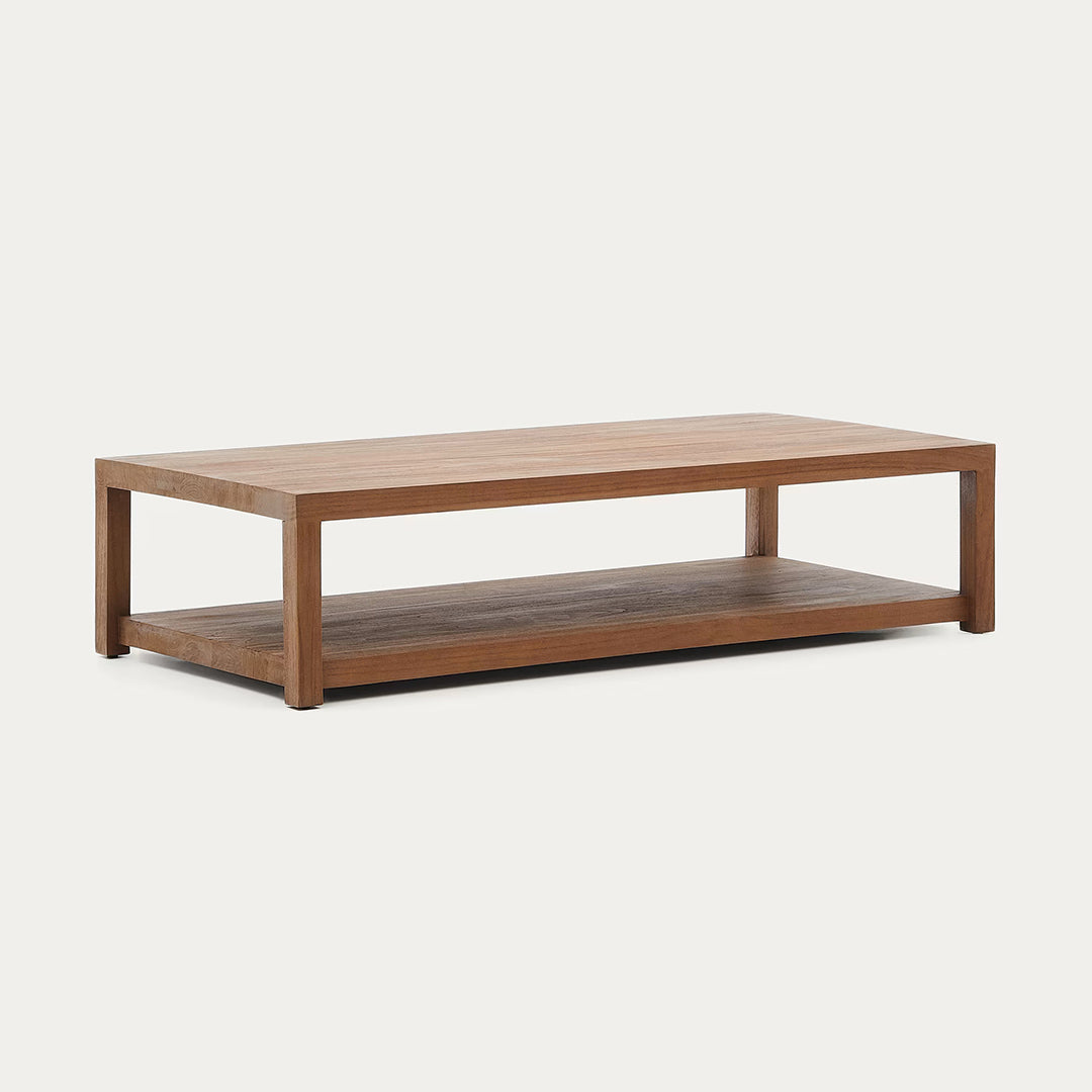 Simple Rectangular Coffee Table in natural wood finish