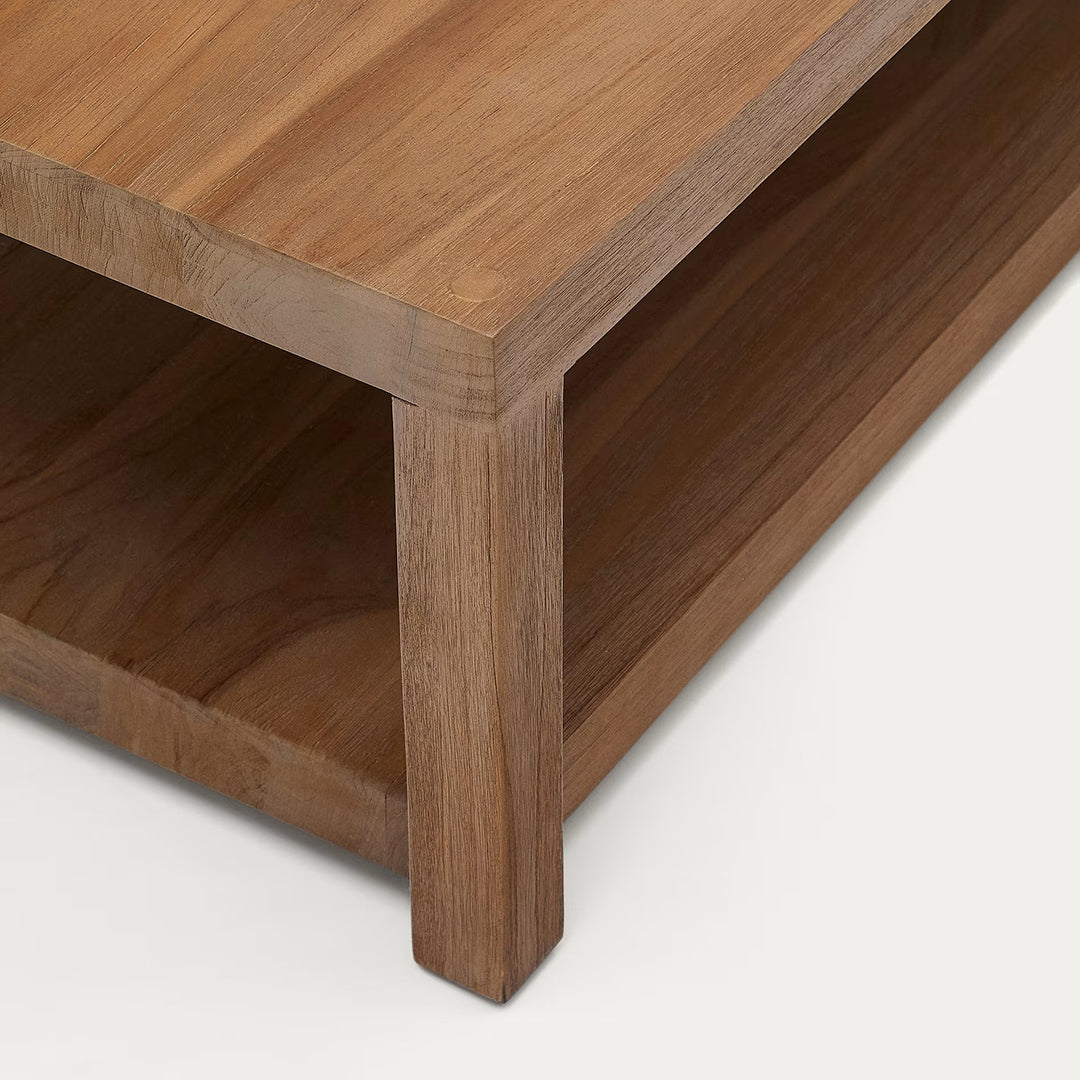 Simple Rectangular Solid Wood Coffee Table