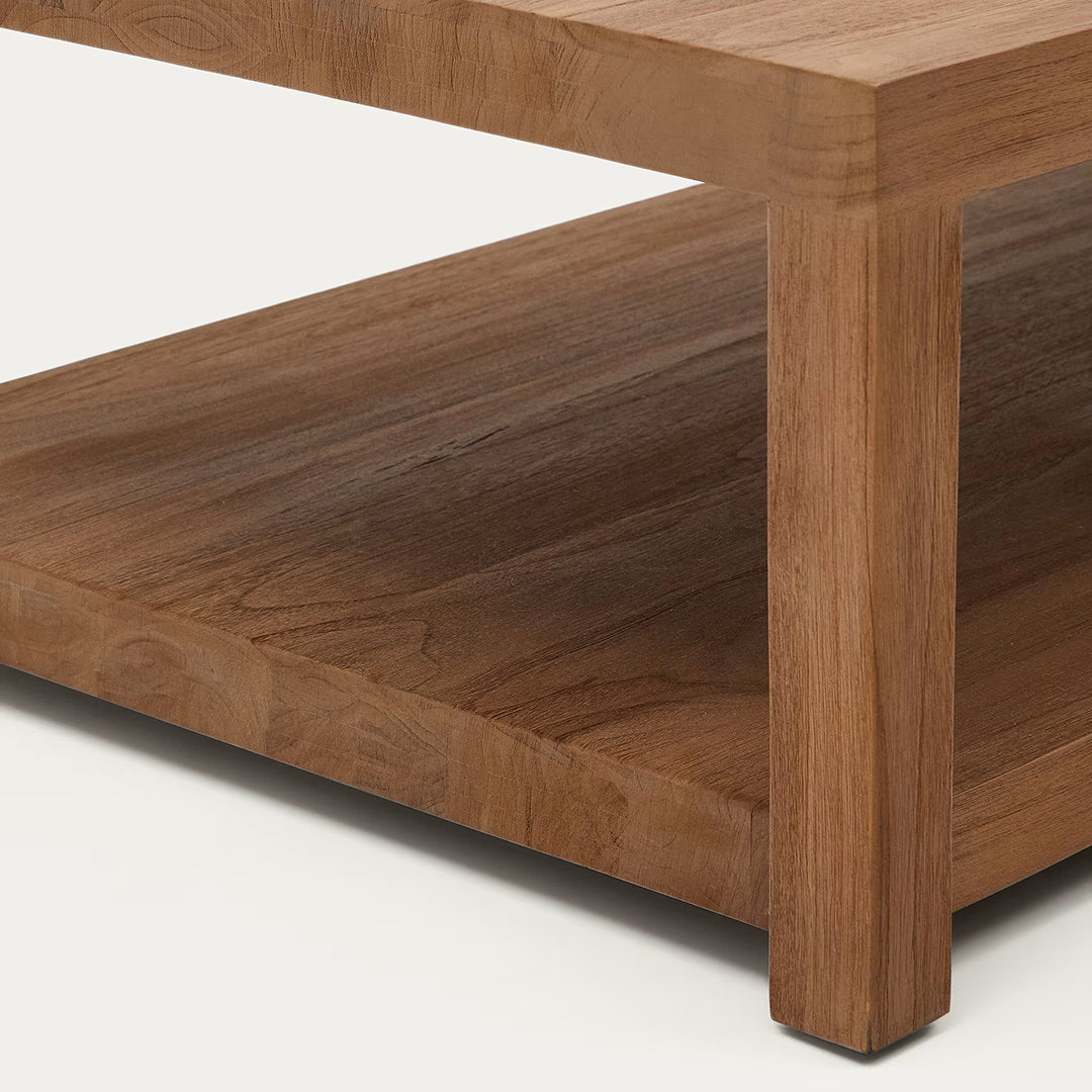 Simple Rectangular Solid Wood Coffee Table