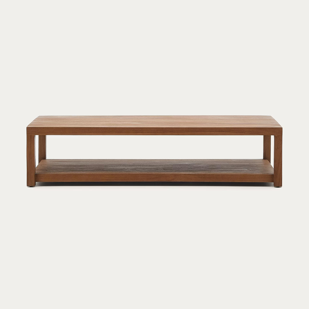Simple Rectangular Solid Wood Coffee Table