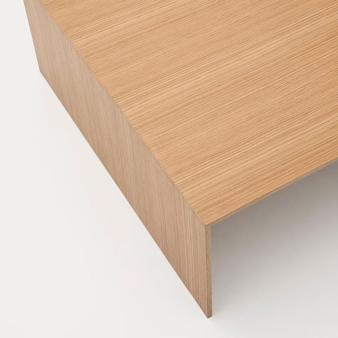 Minimalist Waterfall Solid Wood Coffee Table