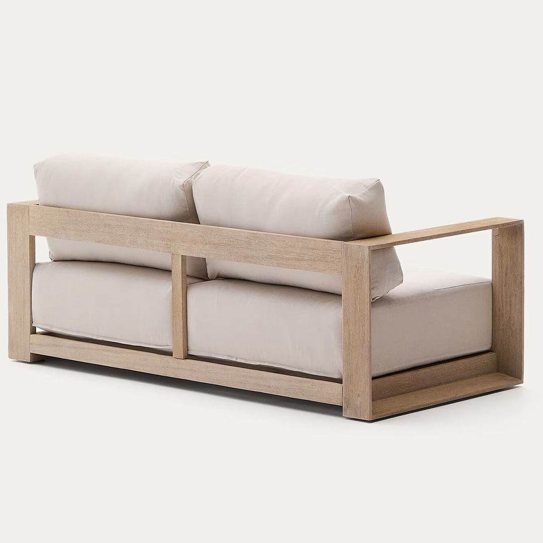 Modern Solid Sheesham Wood 2 Seater Loveseat Sofa