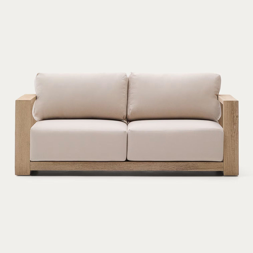 Modern Solid Sheesham Wood 2 Seater Loveseat Sofa