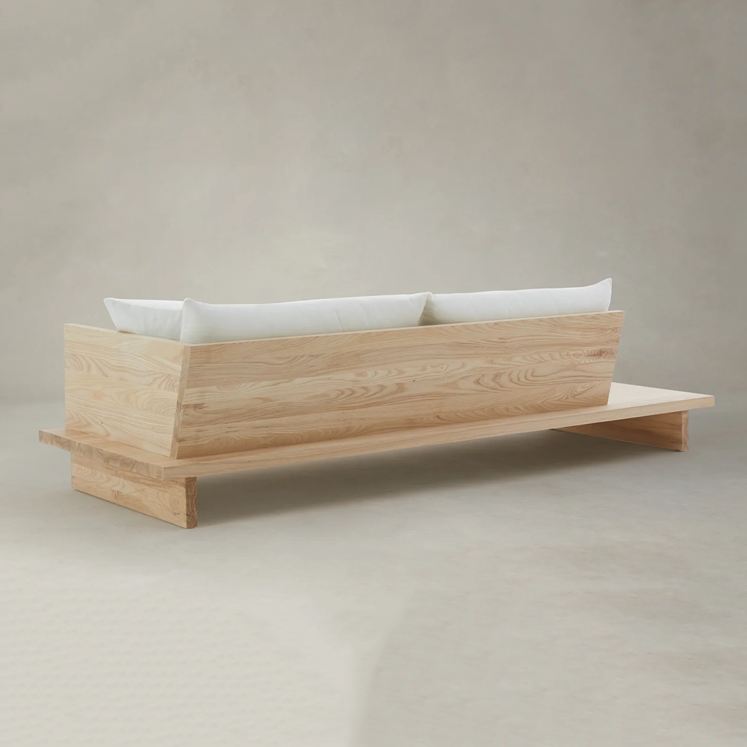 Scandinavian Solid Wood 2 Seater Sofa