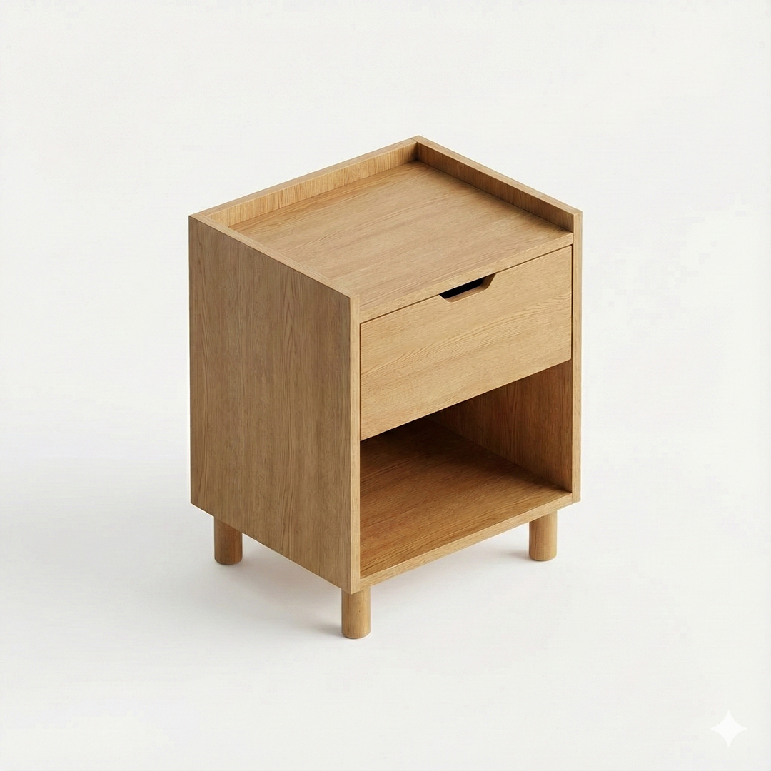 Classic Wooden Bedside Table
