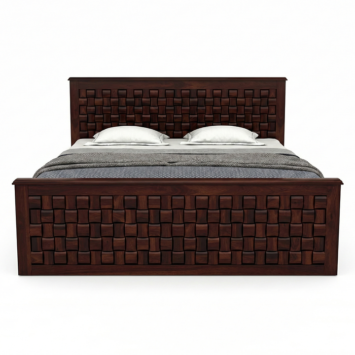 The Weave Solid Wood Storage Bed